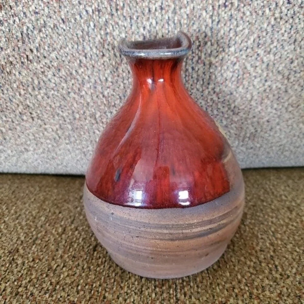 VTG Danish Modern Vase  ERNST KERAMIK of Faxe Denmark / Art Pottery